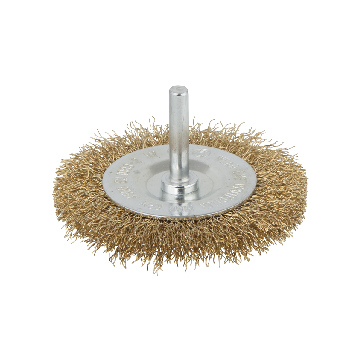 Brass Wire Wheel Brush, Ø 75 mm, Round Shank
