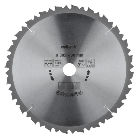 TC Cross and Mitre Cut Saw Blade, brown series, Ø 305 mm