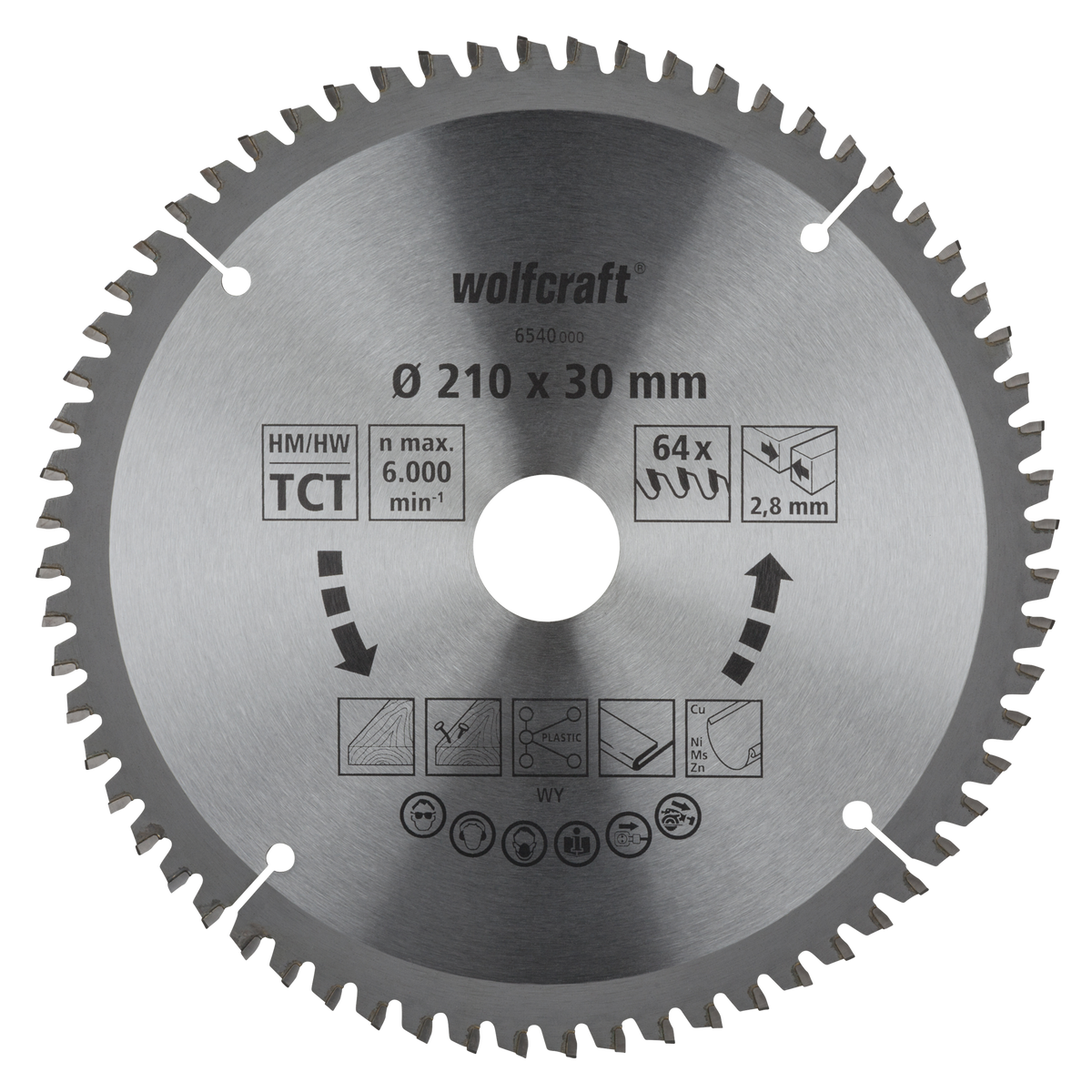 TC Cross and Mitre Cut Saw Blade, purple series, Ø 210 mm