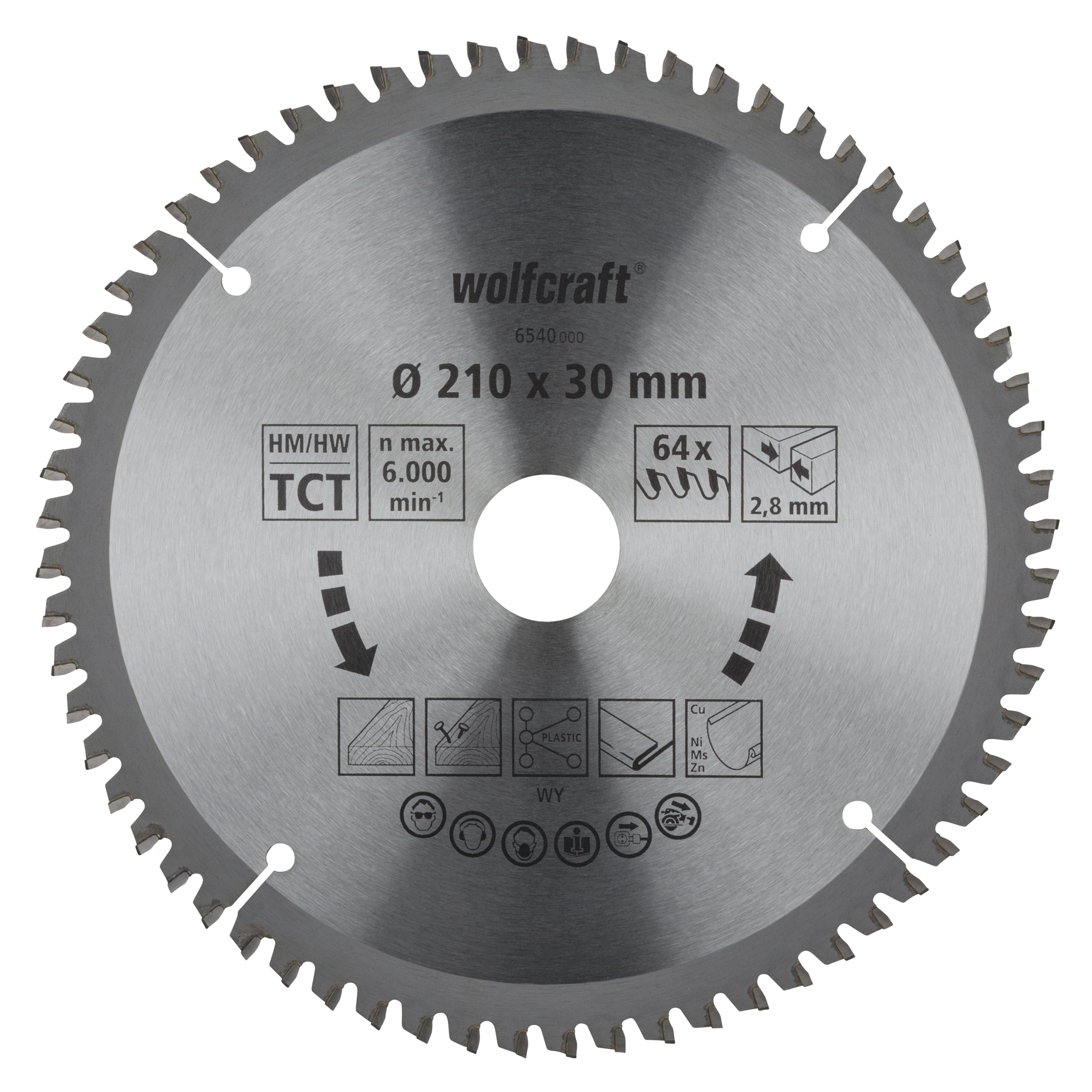 TC Cross and Mitre Cut Saw Blade, purple series, Ø 210 mm