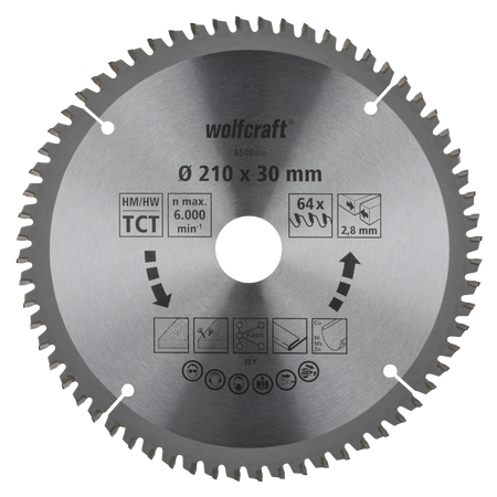 TC Cross and Mitre Cut Saw Blade, purple series, Ø 210 mm