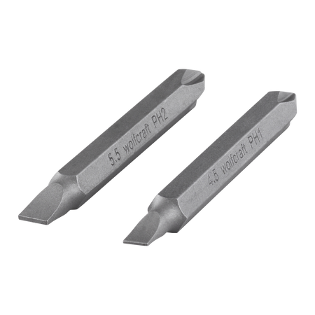 Double Bit Set, Flat / Crosshead (PH), 2 Pcs.