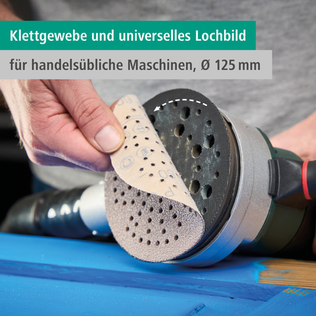 Multi-Hole Sanding Discs for Eccentric Sanders, Ø 125 mm (de)