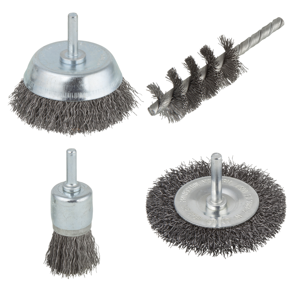 Steel Wire Brush Set 4 Pcs. - Image 1