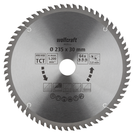 TC Circular Hand Saw Blade, orange series, Ø 235 mm