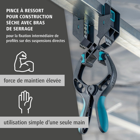 Drywall Spring Clamp with Clamping Arm (fr)