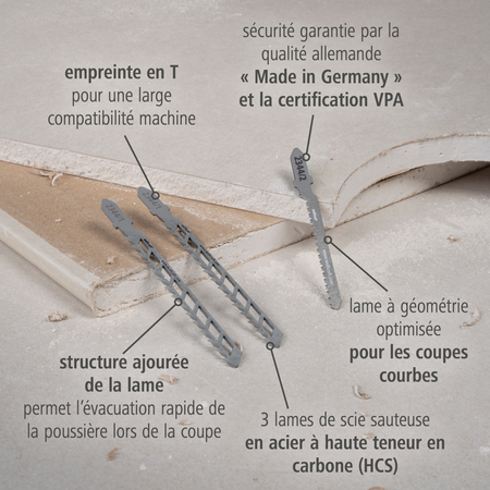 Jigsaw Blade Project Set for Drywall, 3 Pcs. (fr)