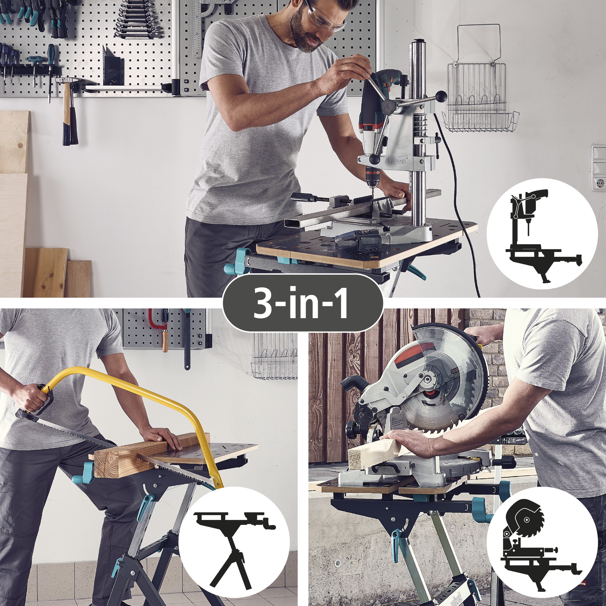 MASTER 750 ERGO Clamping and Machine Table