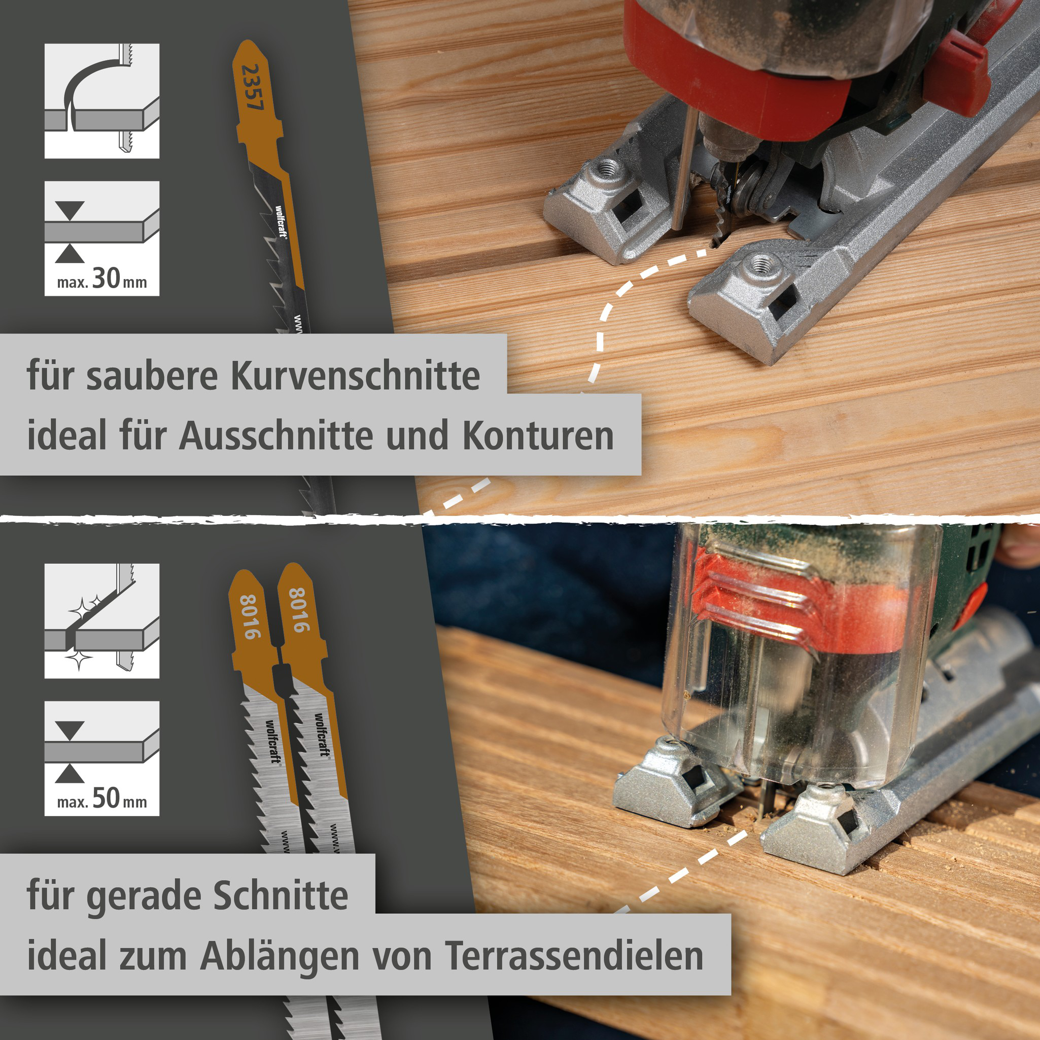 Jigsaw Blade Project Set for Deck Building, 3 Pcs. (de)