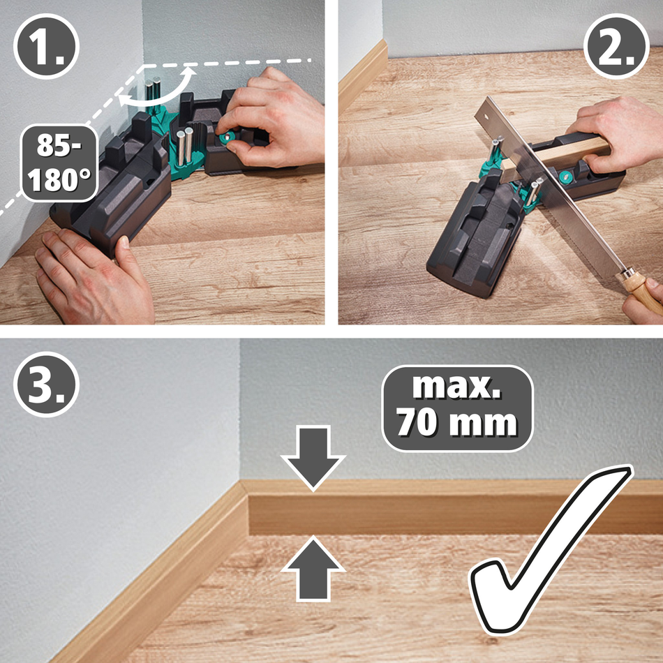 Bevel and mitre box, 70 mm