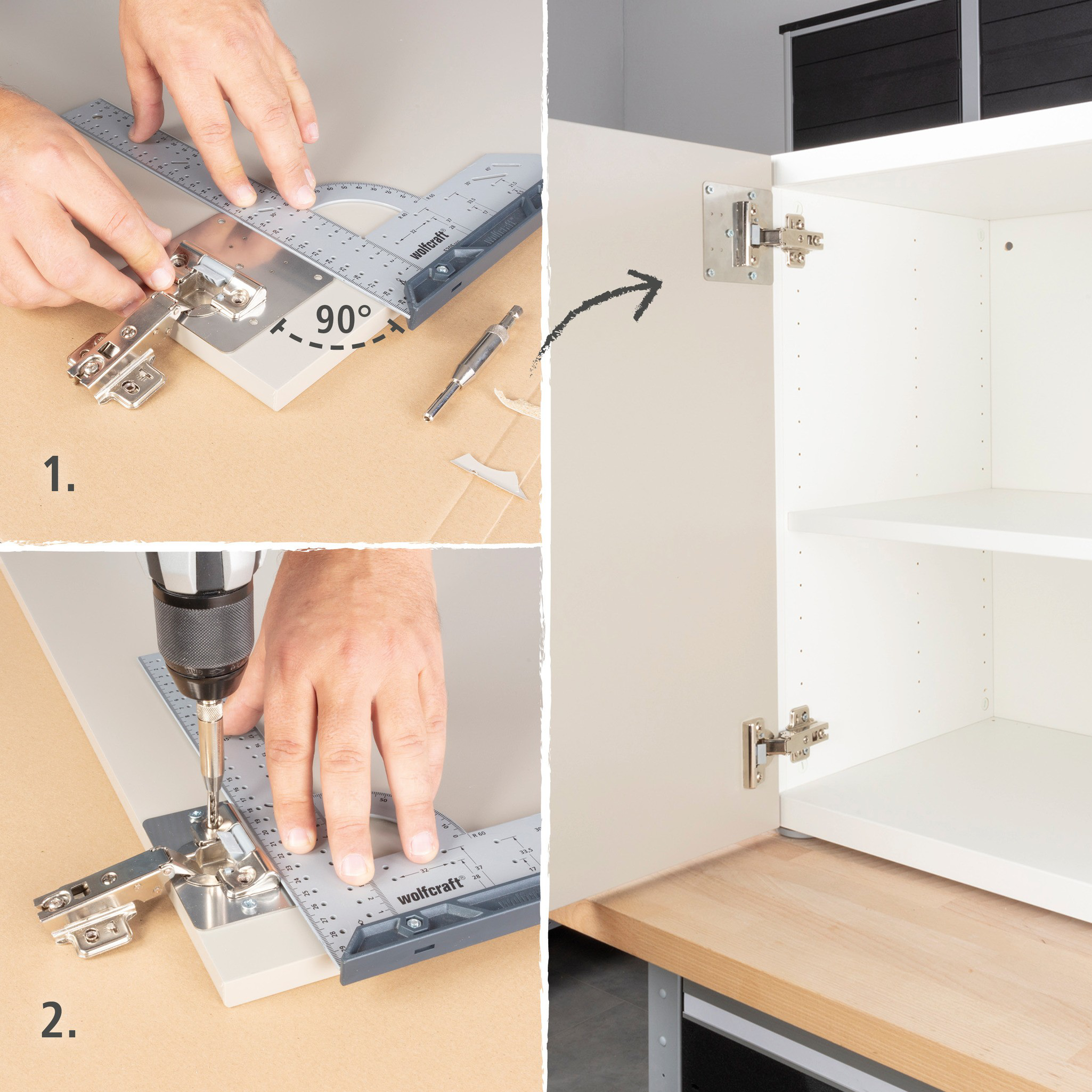 Project Set for Repairing Cup Hinges on the Door Side