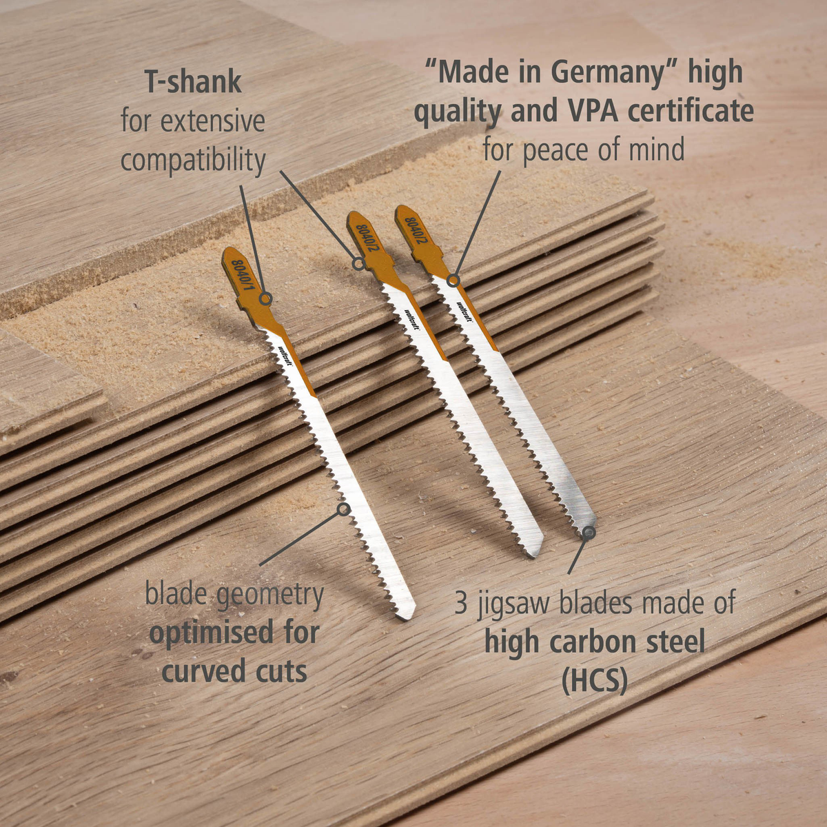 Jigsaw Blade Project Set for Laminate, 3 Pcs. (en)