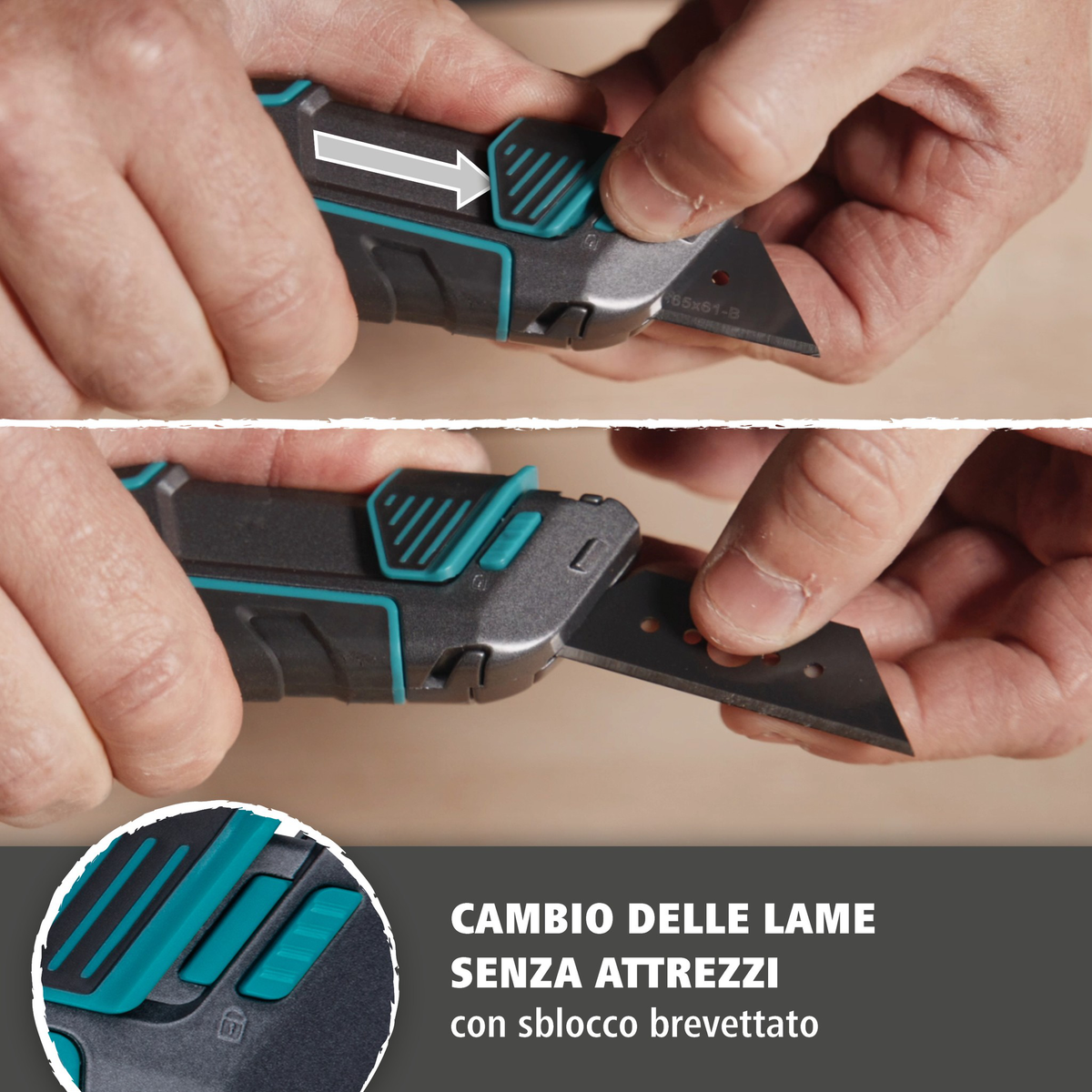 Trapezium Blade Knife PRO SAFETY with Sheath (it)
