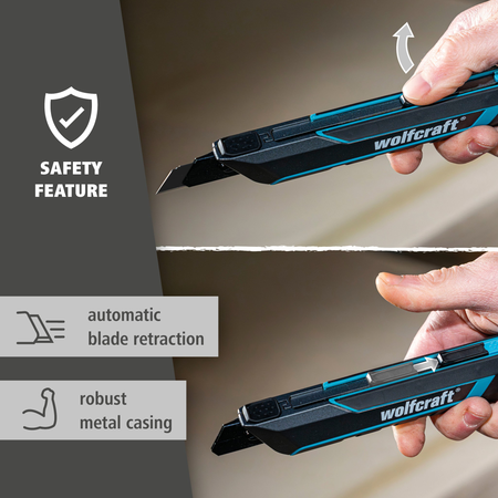 Snap-Off Blade Knife PRO SAFETY, 18 mm (en)