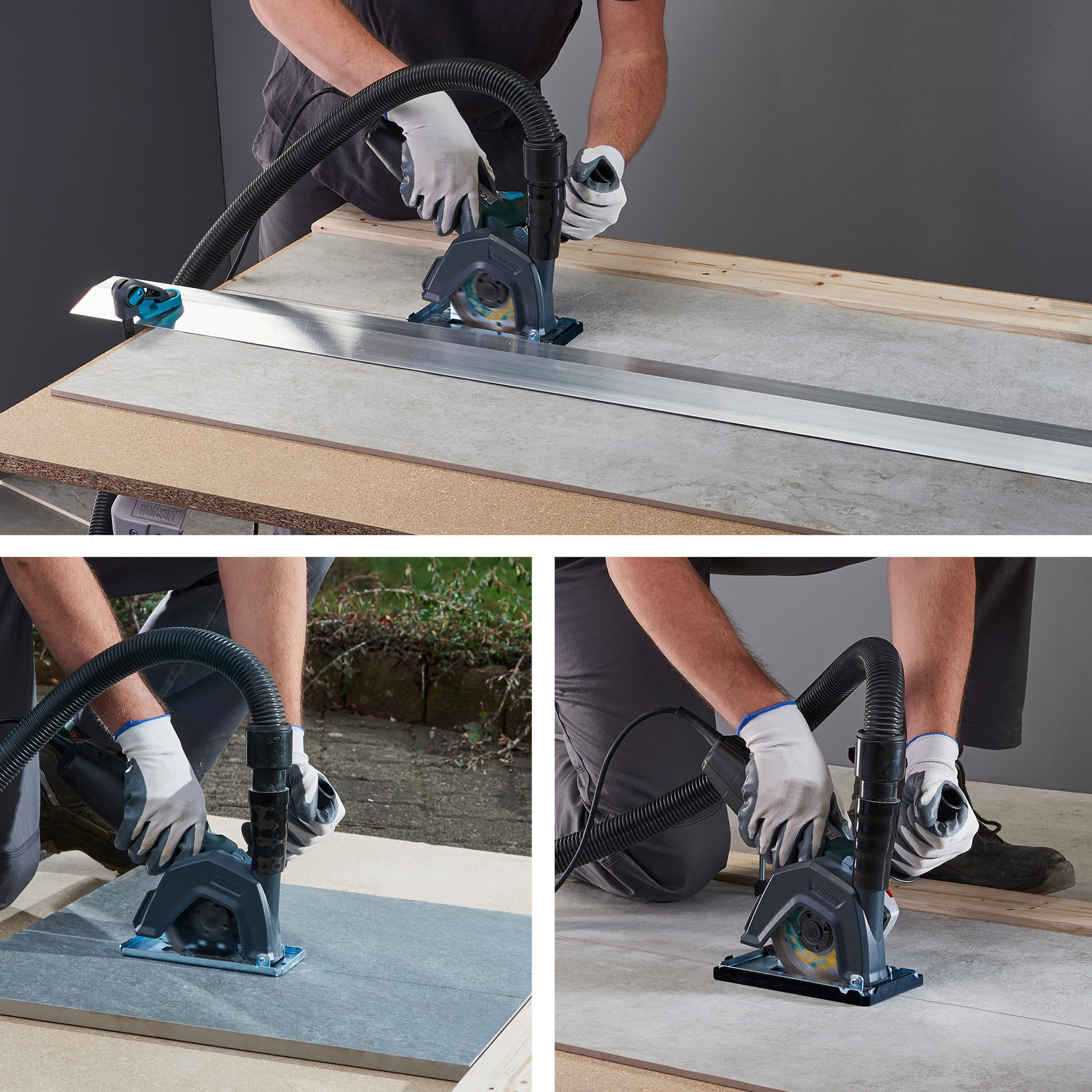 Extraction Hood With Guide Block for Angle Grinder