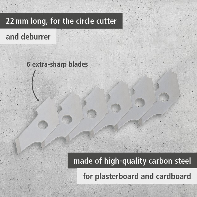 6 Replacement Blades, 22 mm (en)