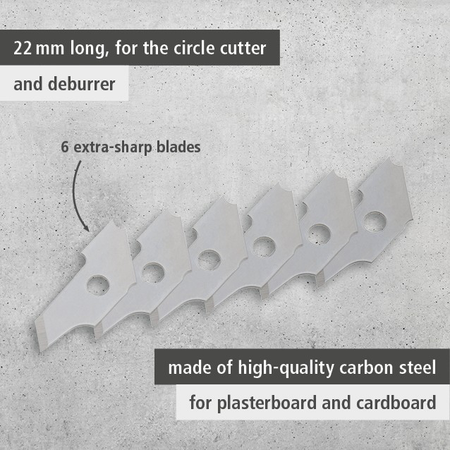 6 Replacement Blades, 22 mm (en)