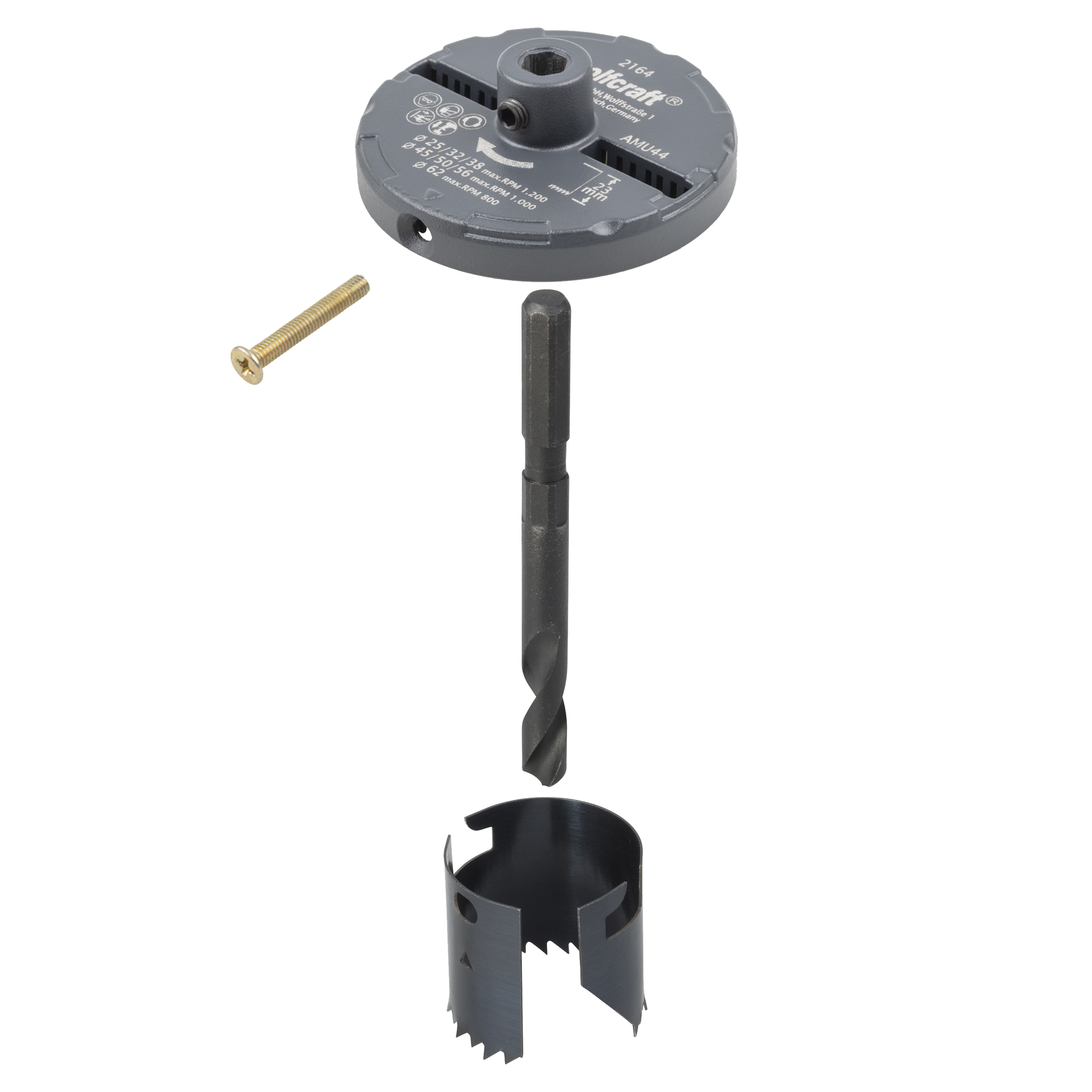 Standard Hole Saw Set 7 Pcs. With Metal Body