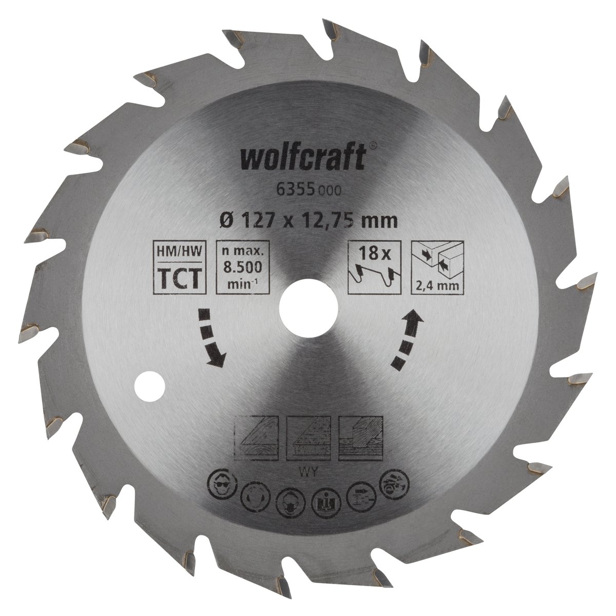 TC Circular Hand Saw Blade, green series, Ø 127 mm