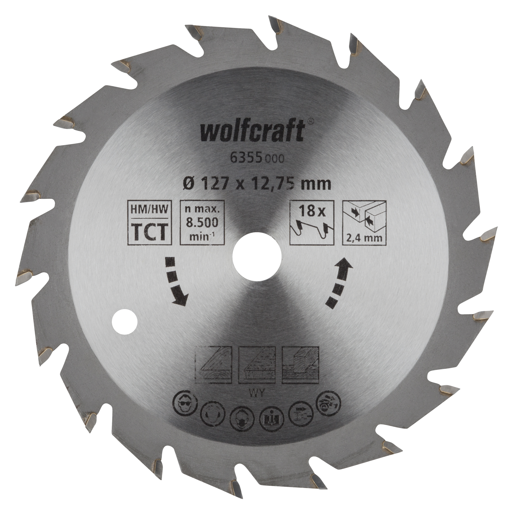 TC Circular Hand Saw Blade, green series, Ø 127 mm