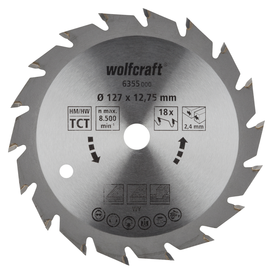 TC Circular Hand Saw Blade, green series, Ø 127 mm