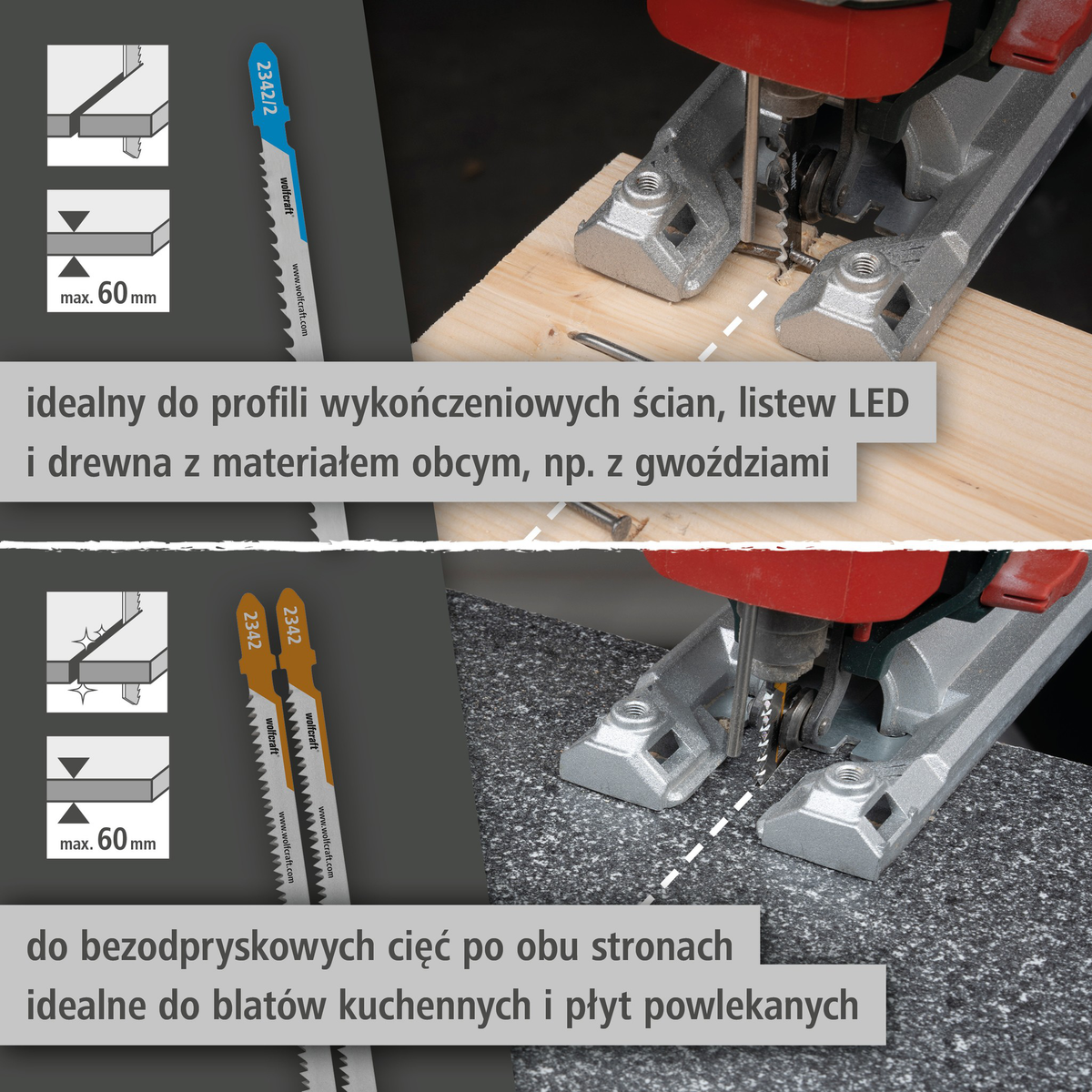 Jigsaw Blade Project Set for Kitchen Installation, 3 Pcs. (pl)