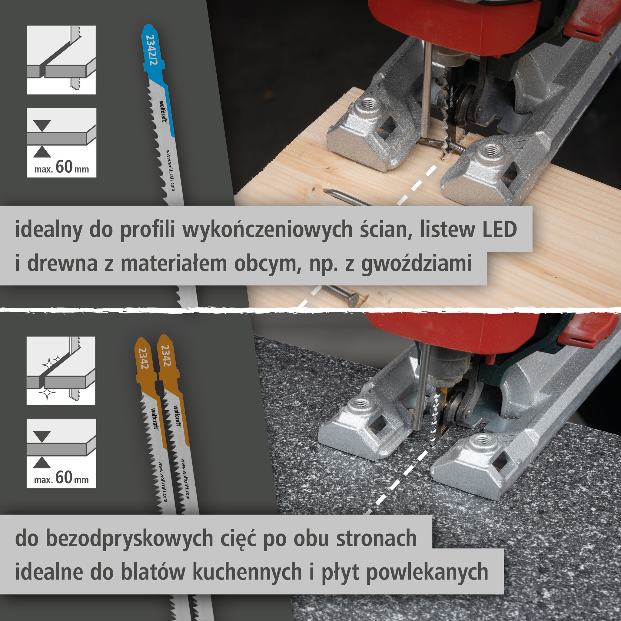 Jigsaw Blade Project Set for Kitchen Installation, 3 Pcs. (pl)