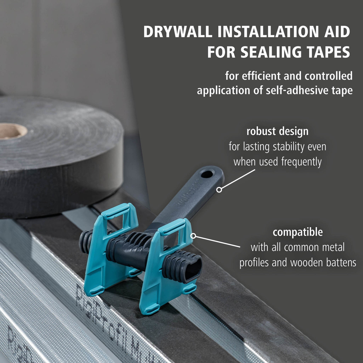 Drywall Installation Aid for Sealing Tapes (en)