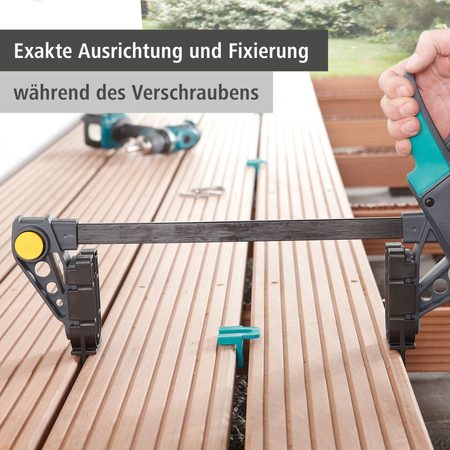 Installation Clamp for Deck Boards (de)