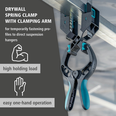 Drywall Spring Clamp with Clamping Arm (en)