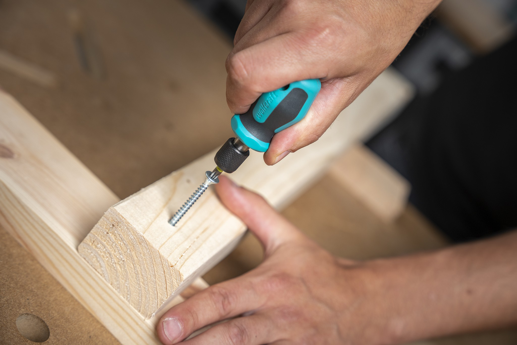 Hand Screwdriver with Bit Socket, Short
