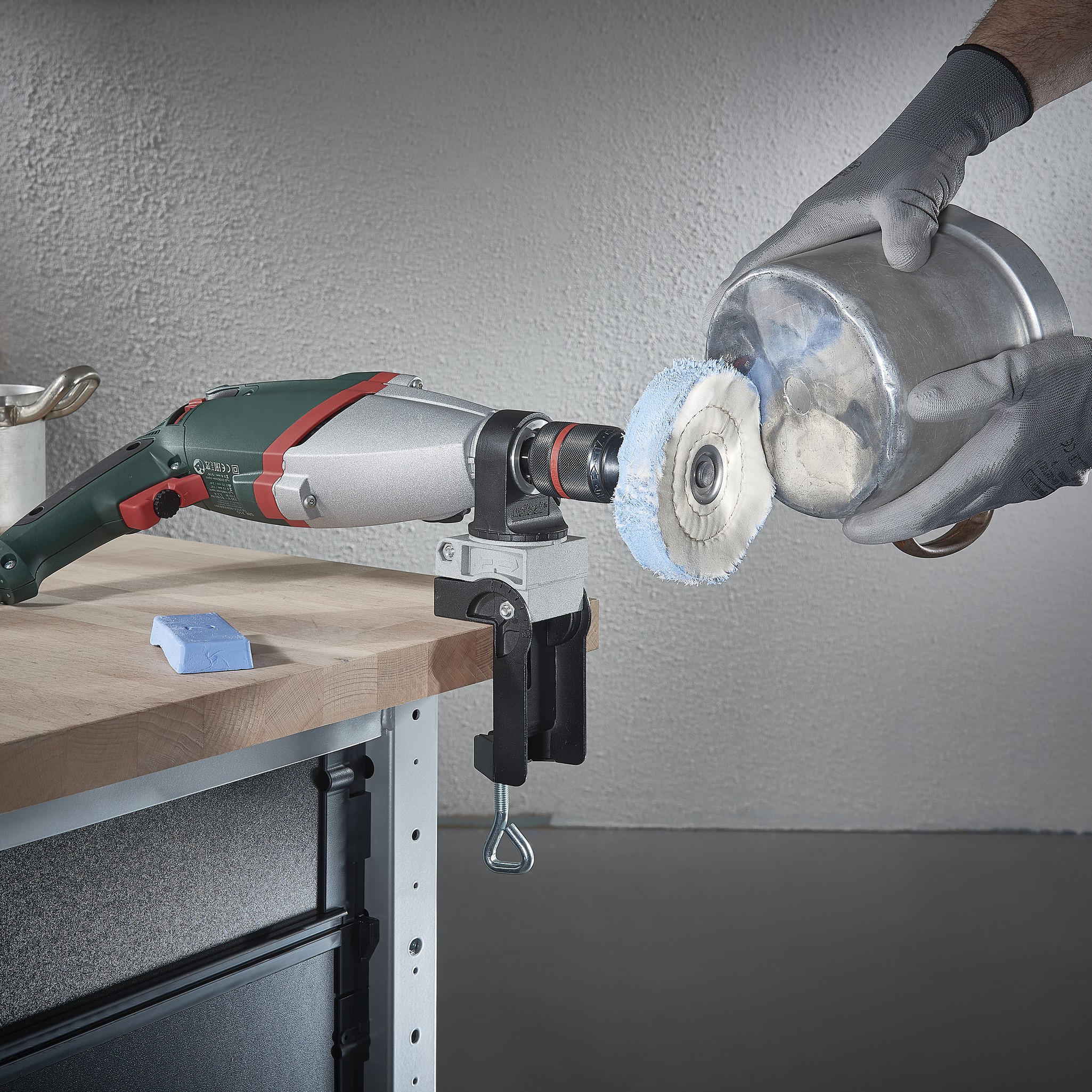 Universal Drill Clamp, Die-Cast Aluminium, Swivelling