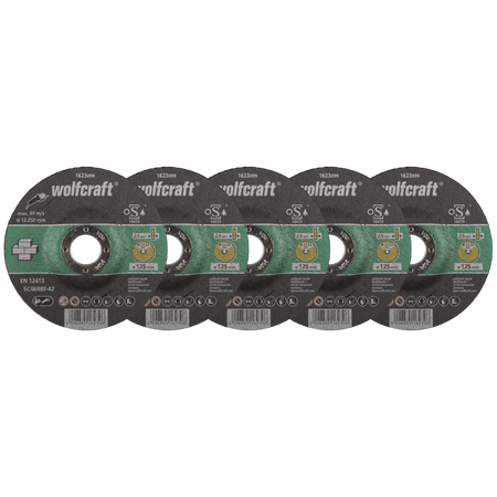 5 Cutting Discs for Stone, depressed centre, Ø 125 mm