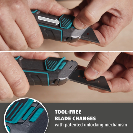 Trapezium Blade Knife PRO SAFETY with Sheath (en)