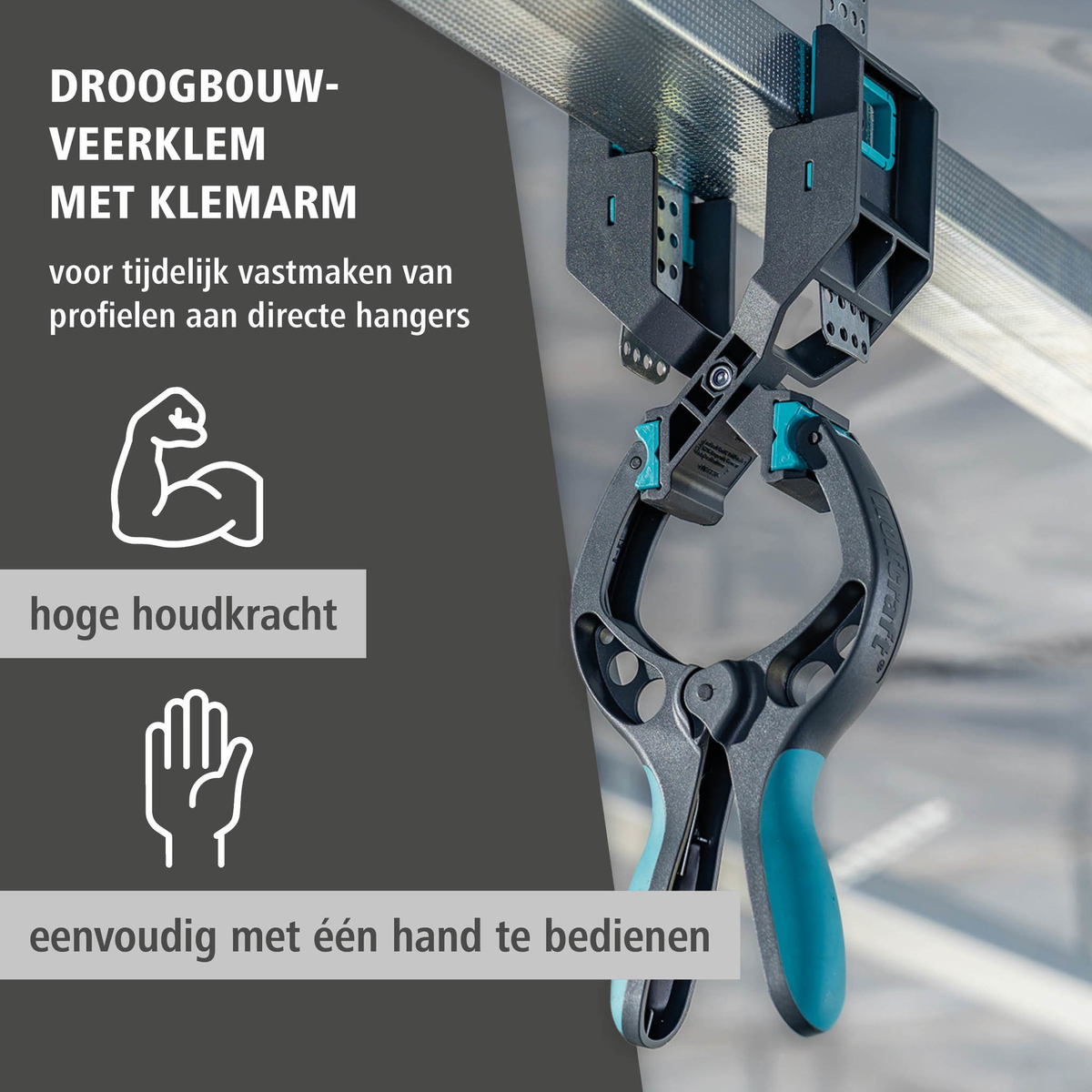 Drywall Spring Clamp with Clamping Arm (nl)