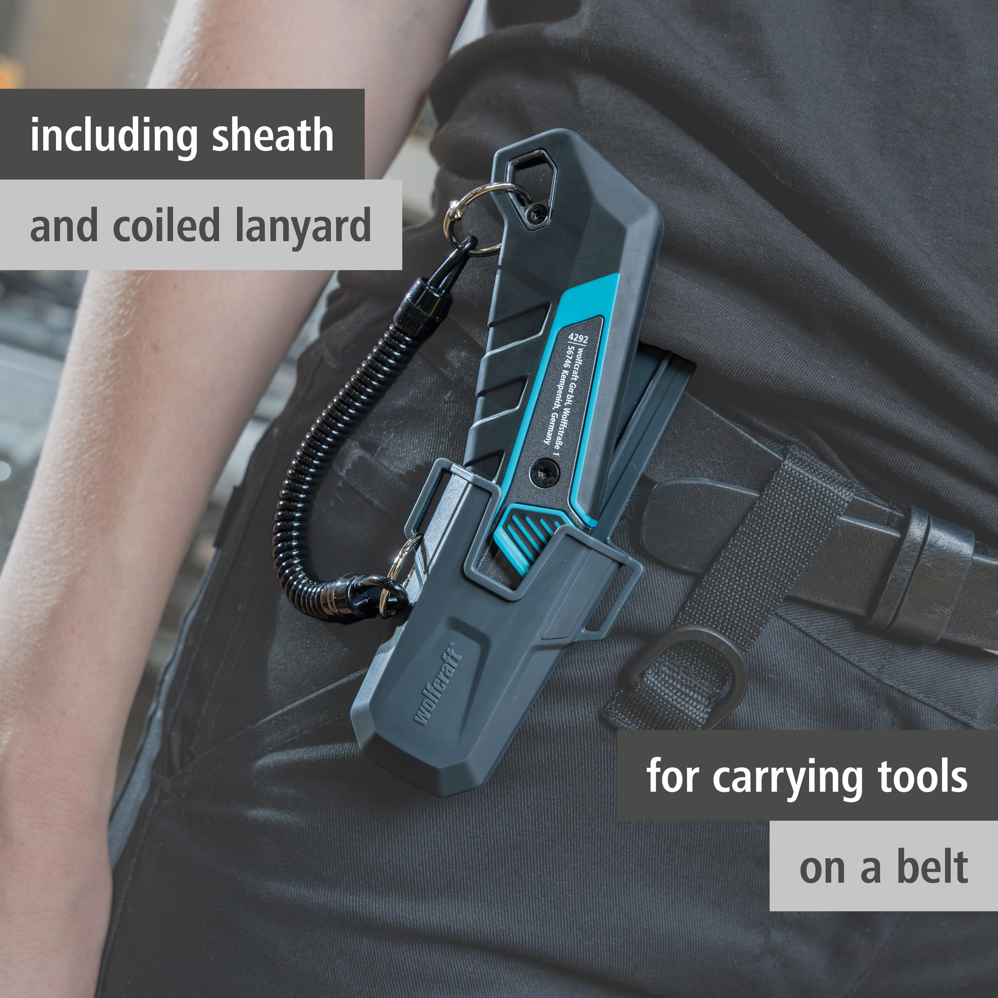 Trapezium Blade Knife PRO SAFETY with Sheath (en)