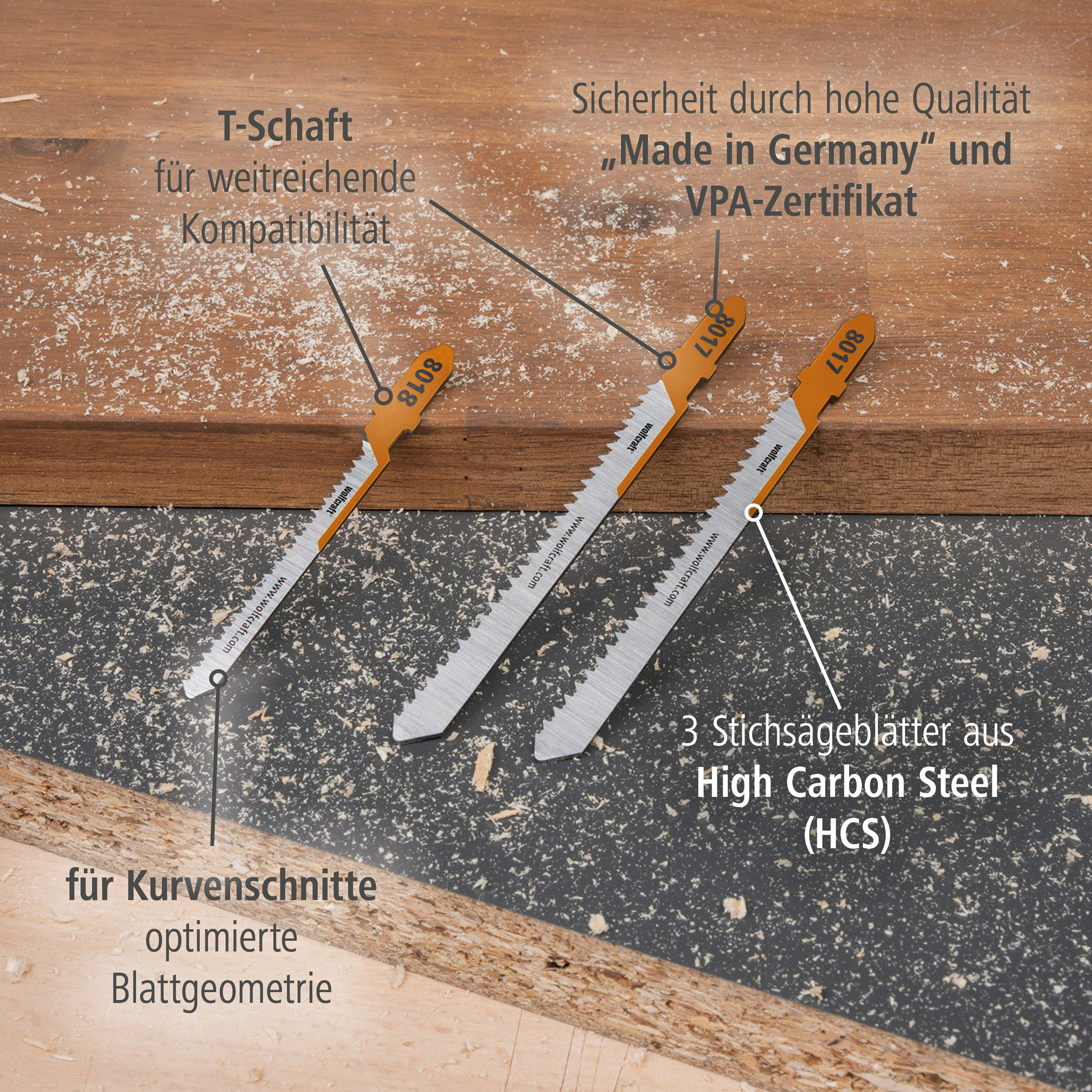 Jigsaw Blade Project Set for Making Furniture, 3 Pcs. (de)