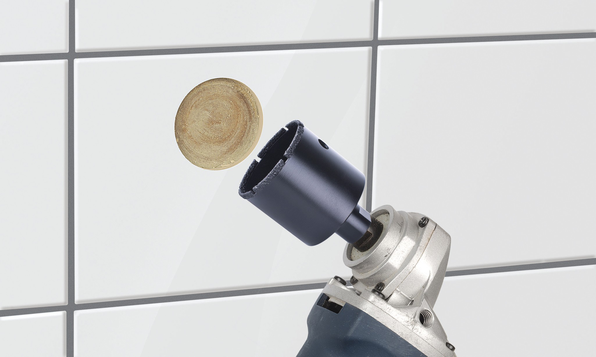 “Ceramic” Diamond Coated Annular Bit, for Angle Grinders