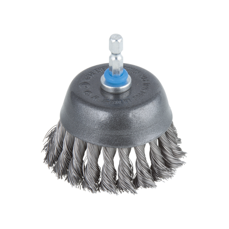 Steel Wire Cup Brush, Ø 75 mm, twisted