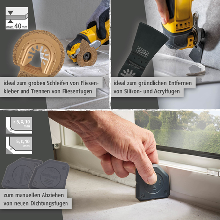 Multi Tool Set for Tile Repairs, 4 Pcs. (de)
