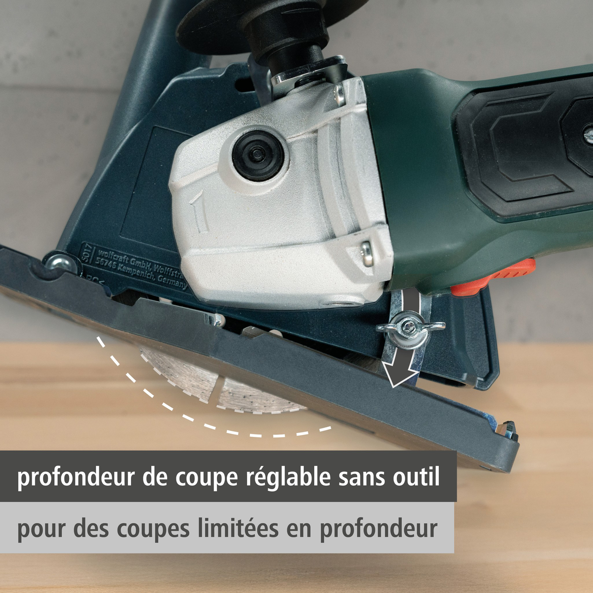 Extraction Hood With Guide Block for Angle Grinder