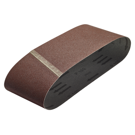 3 Fabric Sanding Belts 75 x 510 mm, grain 120