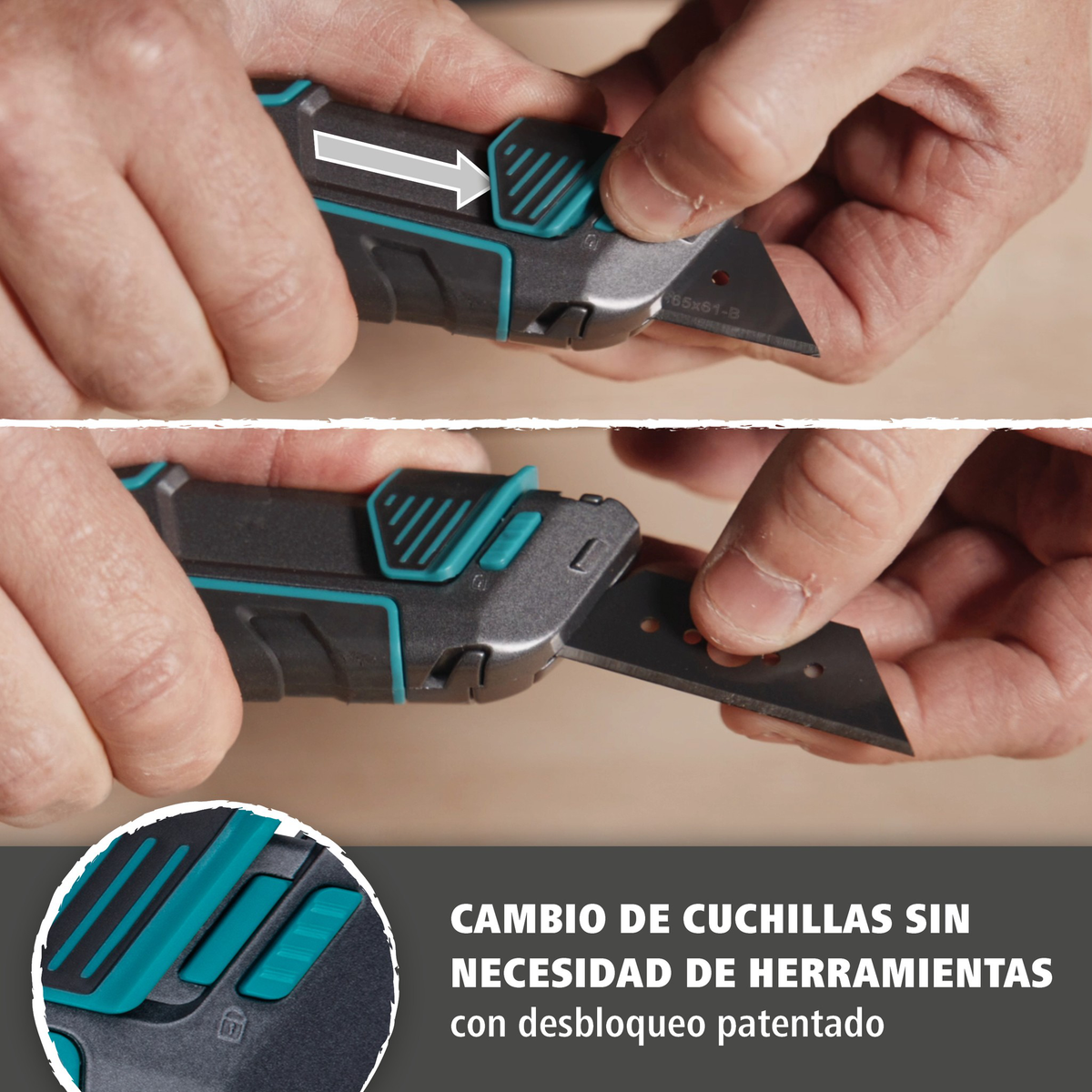 Trapezium Blade Knife PRO SAFETY with Sheath (es)
