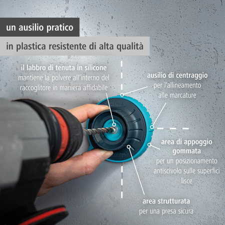 Dust Catcher Container for Drill Bits, Ø 4–8 mm (it)