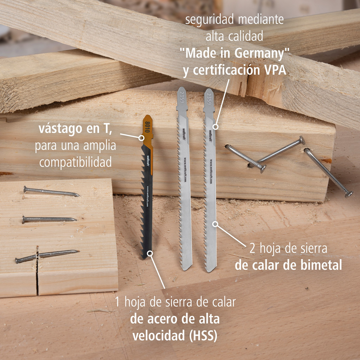 Jigsaw Blade Project Set for Demolition Work, 3 Pcs. (es)