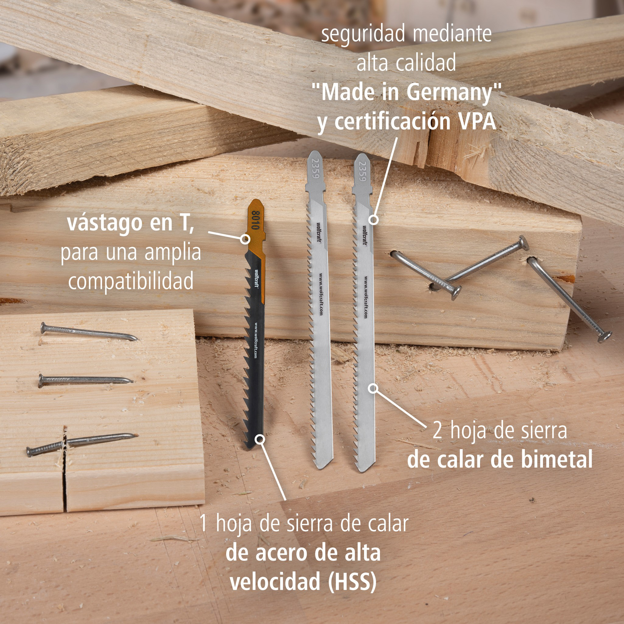 Jigsaw Blade Project Set for Demolition Work, 3 Pcs. (es)