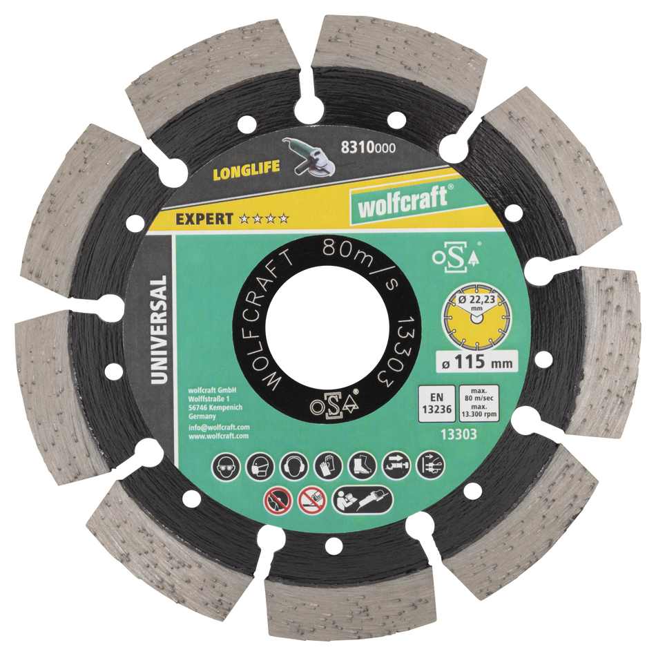 PRO LASER UNIVERSAL Diamond Cutting Disc, Ø 115 mm