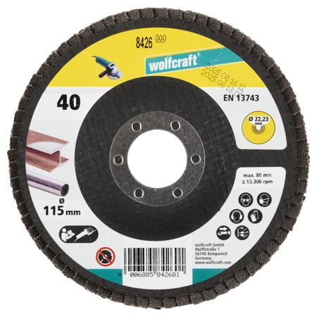 Lamellar Flap Disc for Metal, Corundum, Ø 125 mm