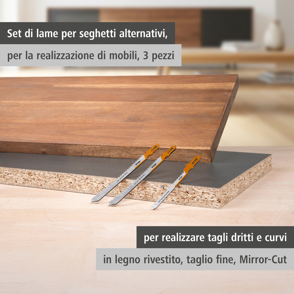 Jigsaw Blade Project Set for Making Furniture, 3 Pcs. (it)