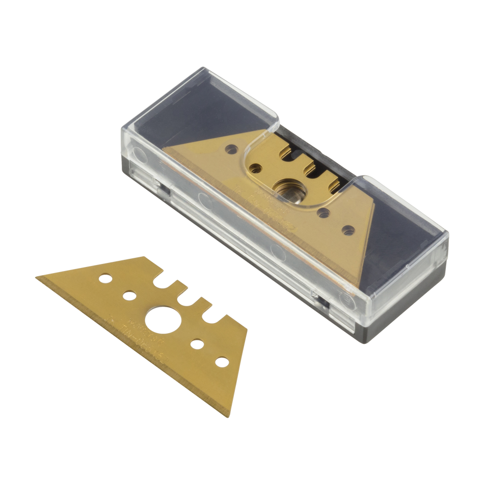 5 Professional Trapezium Blades TiN-Coated 0.65 x 52 mm